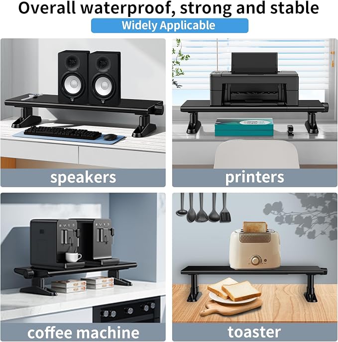 Computer Monitor Stand Riser for Desk, 4.5-6.3 Inches Freely Height Adjustable - Image 6