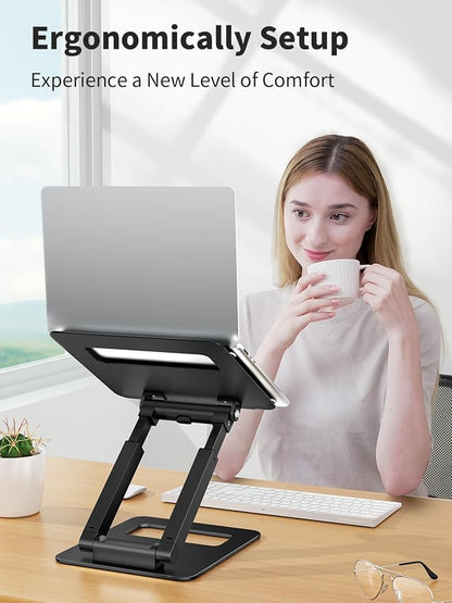 tounee Laptop Stand for Desk Adjustable Height, Telescopic Computer Stand - Image 6