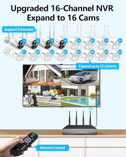 Wireless WiFi Outdoor Security Camera System, IP67 Waterproof Dual Antenna - Image 7