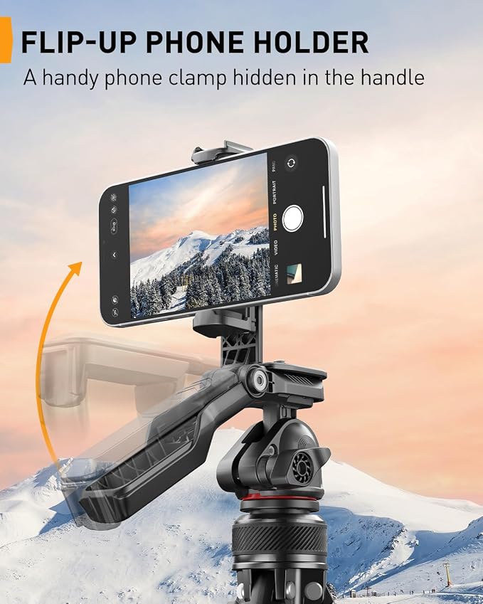 Perlegear Camera Tripod, 60″ Portable and Height-Adjustable, Travel Tripod - Image 3
