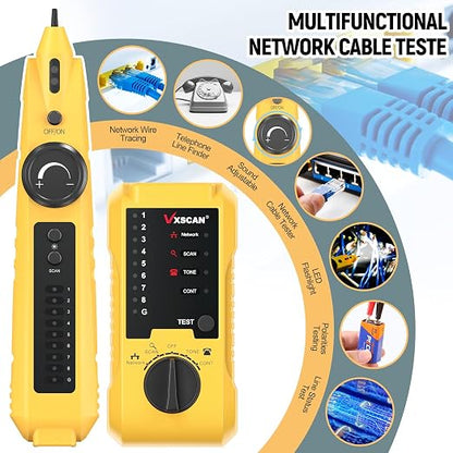 Network Cable Tester, VXSCAN Cable Tester Line Finder Wire Tracer - Image 2