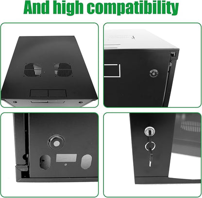 22U Server Cabinet Wall Mount Rack Enclosure - Image 6