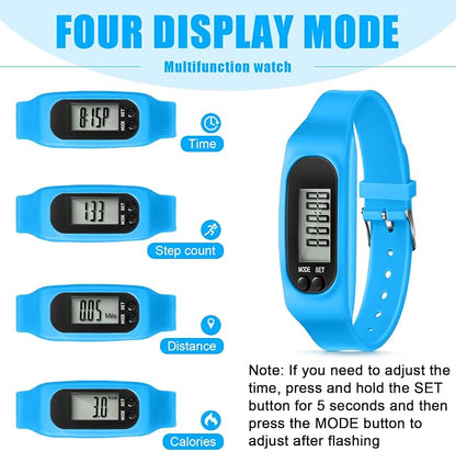 Geyoga Pedometer for Walking Steps and Miles Pedometer Watch Silicone Steps - Image 4