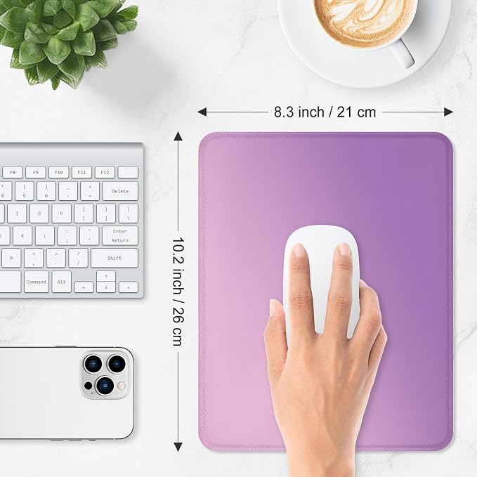 ITNRSIIET Mouse Pad Non-Slip Rubber Base Smooth Surface Stitched Edges - Image 3