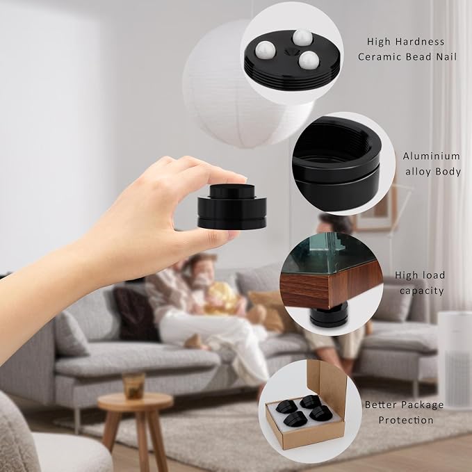 Preffair 4 Pcs Turntable Anti-Vibration Isolation Feet Speaker Feet Isolators - Image 3