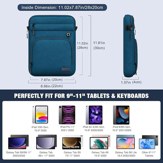 MoKo 9-11 Inch Tablet Sleeve Bag, Fits 11 inch iPad Air M3, iPad A16 2025 - Image 2