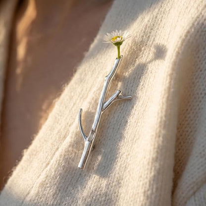2PCS Metal Branch Shaped Flower Insert Brooch Pins, Wearable Corsage Holders - Image 5