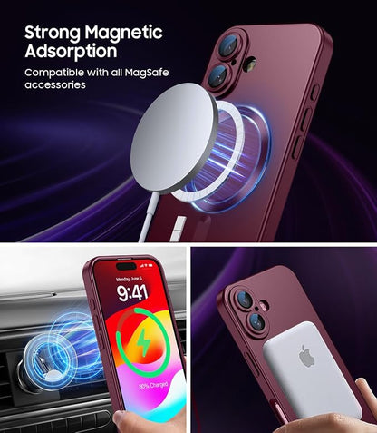 Magnetic for iPhone 16 Case Slim Soft Silicone Bumper Shockproof Metallic - Image 3