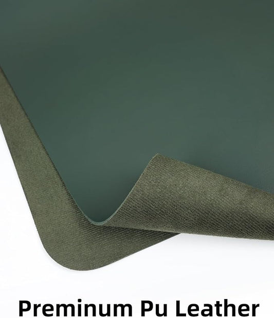 AFIING Leather Desk Pad Protector, Mouse Pad, Office Desk Mat, Non-Slip PU - Image 2