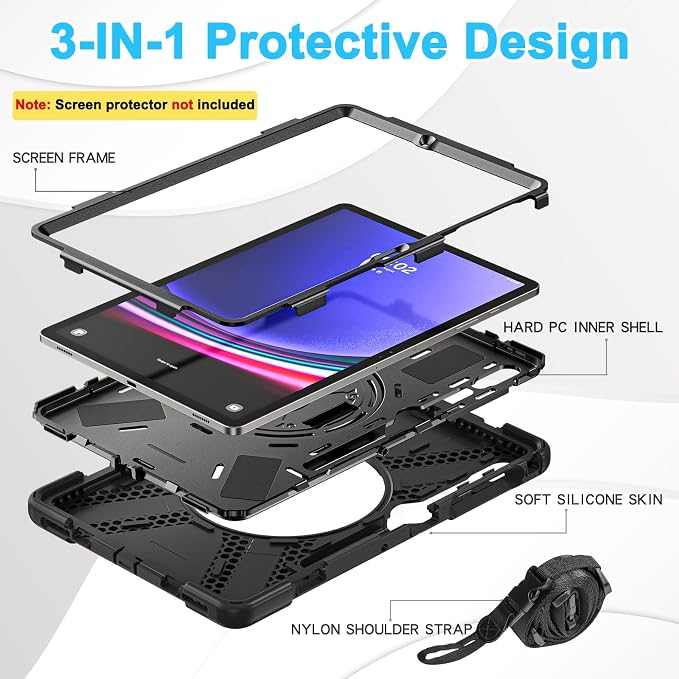 BRAECN for Samsung Galaxy Tab S10 Plus Case 2024/S9 Plus/S9 FE+/S8 Plus/S7 Plus - Image 6