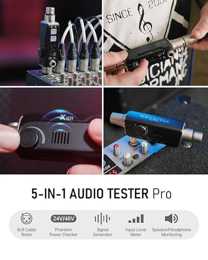 Xvive AT-2 Audio Tester Pro, 5-in-1 Signal Generator, XLR Cable Tester - Image 2