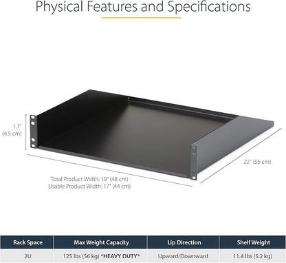 StarTech.com 2U Server Rack Shelf - Image 2