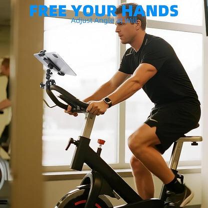 Tablet Holder for Microphone Stand/Treadmill/Spin Bike/Stroller/Golf - Image 2