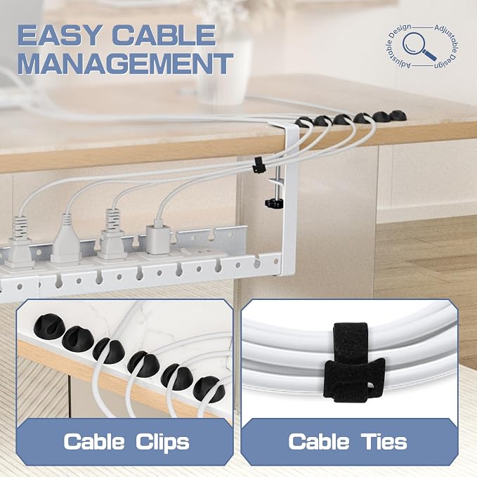 Shikha Under Desk Cable Tray, 15.7"-30.7" Retractable Under Desk Cable - Image 7