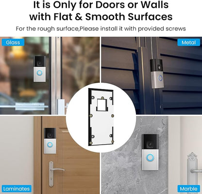 No-Drill Adhesive Doorbell Mount Compatible - Image 4