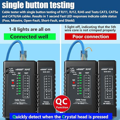 NOYAFA NF-468CS Network Cable Tester Telephone & Continuity Tester Ethernet - Image 2