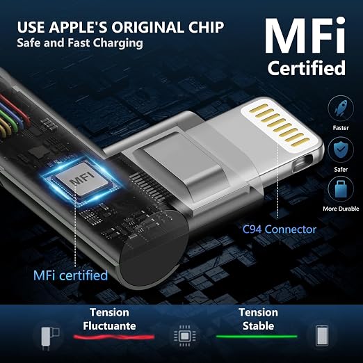 iPhone Charger 10FT, Long Lightning Cable Fast Charging Cord Compatible - Image 2