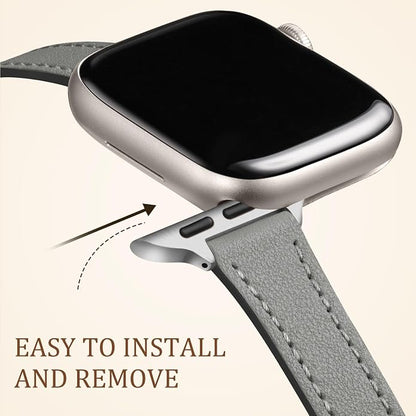 Charlam Slim Leather Band Compatible - Image 4