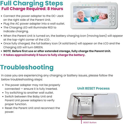 Babysense 5" HD Split-Screen Baby Monitor, Video Baby Monitor - Image 9