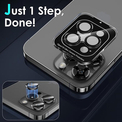YWXTW Camera Lens Protector for iPhone 15 Pro/iPhone 15 Pro Max, Tempered Glass - Image 4