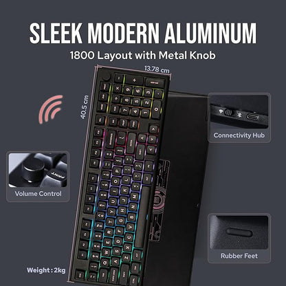 EPOMAKER Galaxy100 QMK/VIA Wireless Gaming Keyboard, Aluminum Shell, Pre-Lubed - Image 3