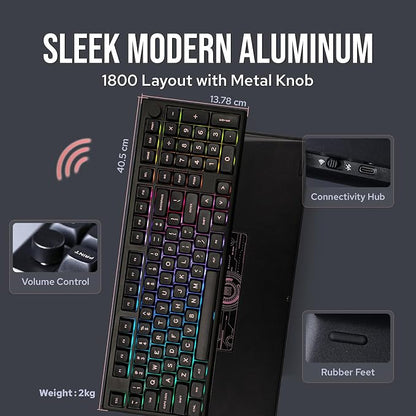 EPOMAKER Galaxy100 QMK/VIA Wireless Gaming Keyboard, Aluminum Shell, Pre-Lubed - Image 3