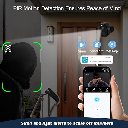 Rraycom 2Pack 5G/2.4G WiFi Security Cameras Wireless Outdoor, 2K Battery - Image 4