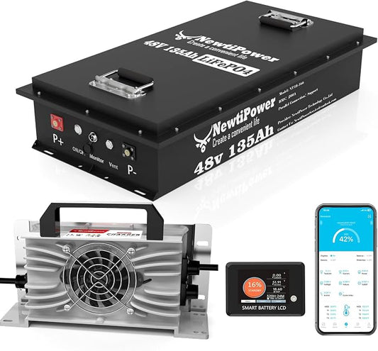 48V 135Ah Golf Cart Lithium LiFePO4 Battery by NewtiPower