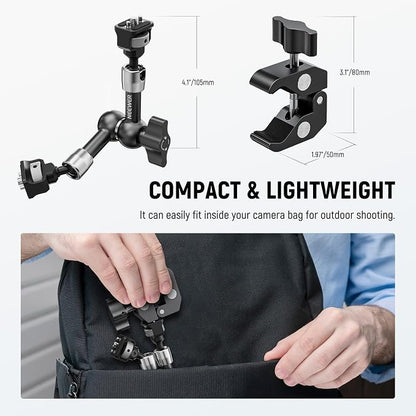 NEEWER 7" Articulating Magic Arm Clamp Mount - Image 6