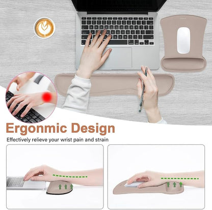 MOSISO Wrist Rest Support for Mouse Pad & Keyboard Set, Ergonomic Mousepad - Image 3
