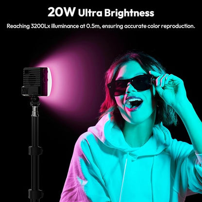 ULANZI LE20 RGB Video Light, 20W Pocket Camera Light, 2500-9000K CRI 95+ 20 - Image 5
