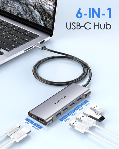LENTION 3.3FT Long Cable USB C Multiport Hub - Image 2