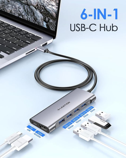 LENTION 3.3FT Long Cable USB C Multiport Hub - Image 2