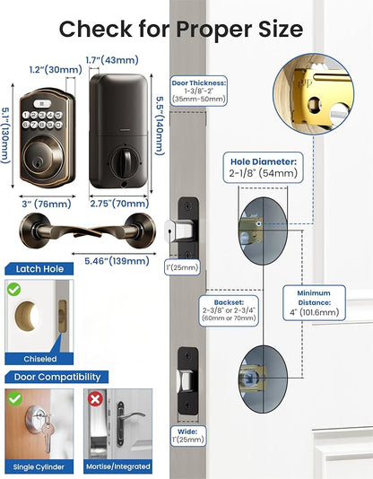 Veise Keyless Entry Door Lock - Image 8