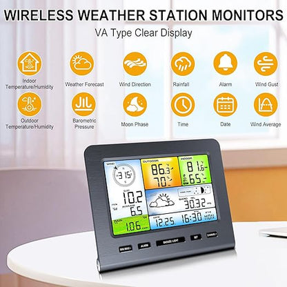 Urageuxy Wireless Weather Station Indoor Outdoor - Image 2