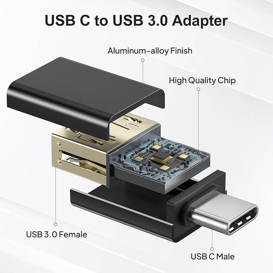 Elebase USB C to USB 3.0 Adapter 4 Pack, Type C Thunderbolt 4 to USB Converter - Image 2
