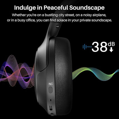 TOZO HT2 Hybrid Active Noise Cancelling Headphones, Wireless Over Ear Bluetooth - Image 3
