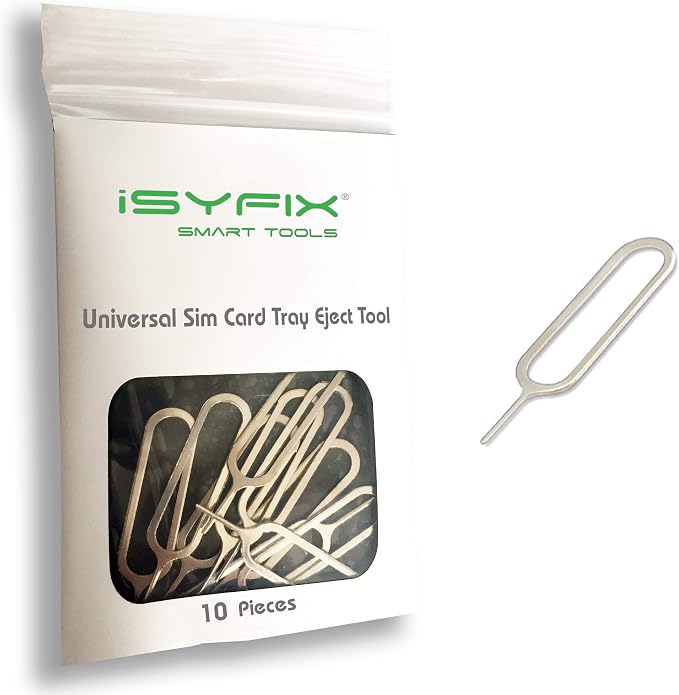 Sim Card Tray Pin Eject Removal Tool Needle Opener Ejector 10X Pack by iSYFIX by iSYFIXPREMIUMSIGNS