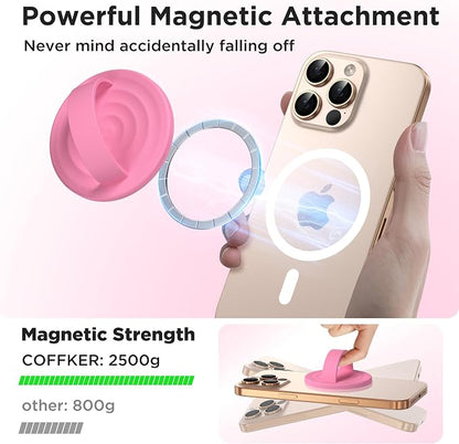 Magnetic Phone Ring Grip Holder, Silicone Finger Loop Grip, Compatible - Image 3