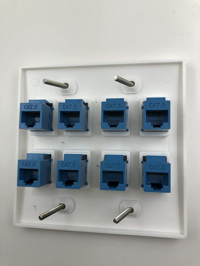 Cat6 Keystone Ethernet Wall Plate Female to Female - Image 2