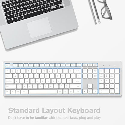 LeadsaiL Wireless Keyboard, 2.4GHz Full-Sized Ergonomic Computer Keyboard - Image 4