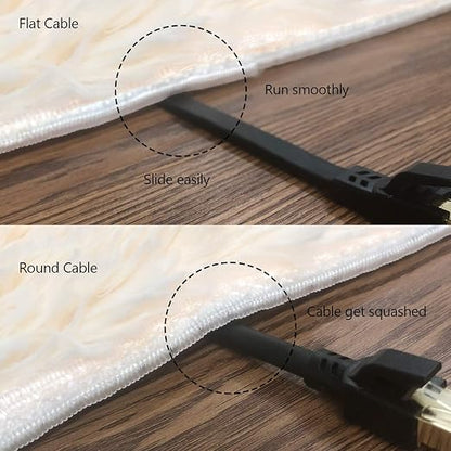 Jadaol Cat 8 Ethernet Cable 3 ft, 40Gbps 2000MHz Flat RJ45 S/FTP LAN Patch Cable - Image 5