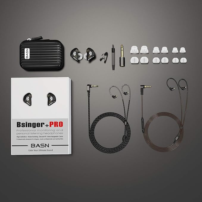 BASN Bsinger PRO in-Ear Monitors Hybrid Dynamic Dual Drivers Two Detachable - Image 6