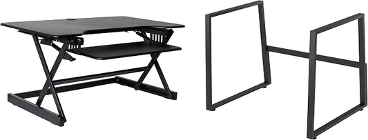 Rocelco 40" Large Height Adjustable Standing Desk BUNDLE by Rocelco