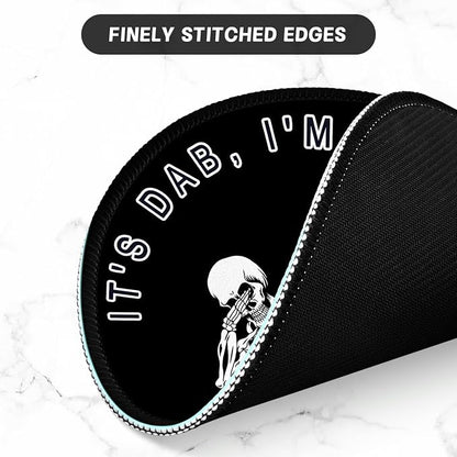 ITNRSIIET Round Mouse Pad with Stitched Edge Premium-Textured Waterproof - Image 4