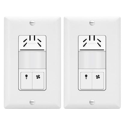 TOPGREENER Dual Tech Humidity Sensor Switch, Infrared PIR Motion & Air Moisture by TOPGREENER