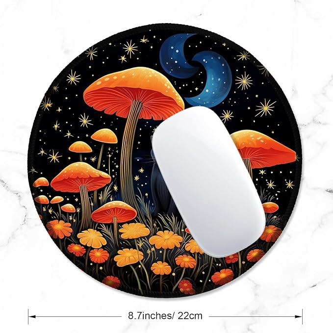 ITNRSIIET Round Mouse Pad with Stitched Edge Premium-Textured Waterproof - Image 2