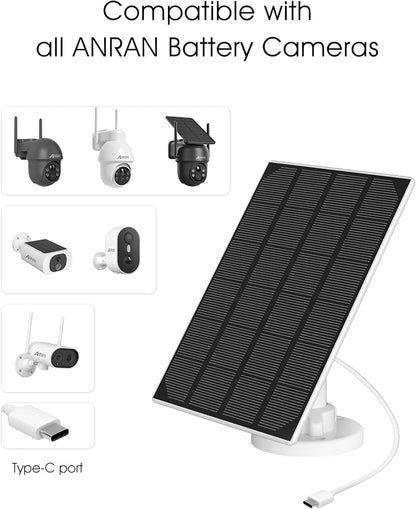 ANRAN 3W Solar Panel with 3M Micro USB & Type-C Port Cable, Compatible with - Image 2