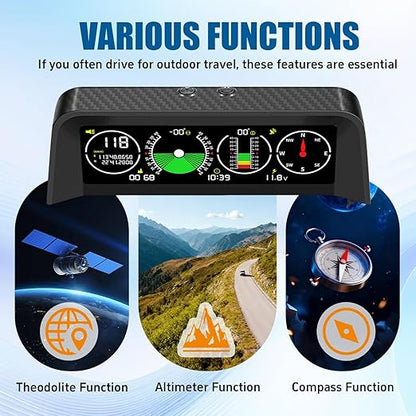 X60 Pro Car Inclinometer for Off-Road, GPS Speedometer MPH KMH - Image 3