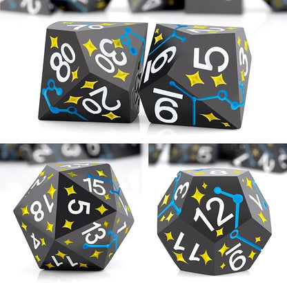 PJOY Metal Dice Set D&D Star DND Dice Set Polyhedral Dice - Image 5